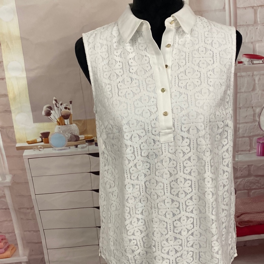 NWT The Limited White Sleeveless Top Size S